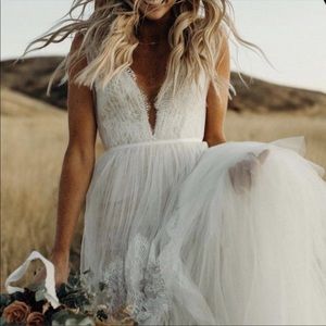 NWT, Sz 4 Willowby by Watters Betony Gown (BHLDN)